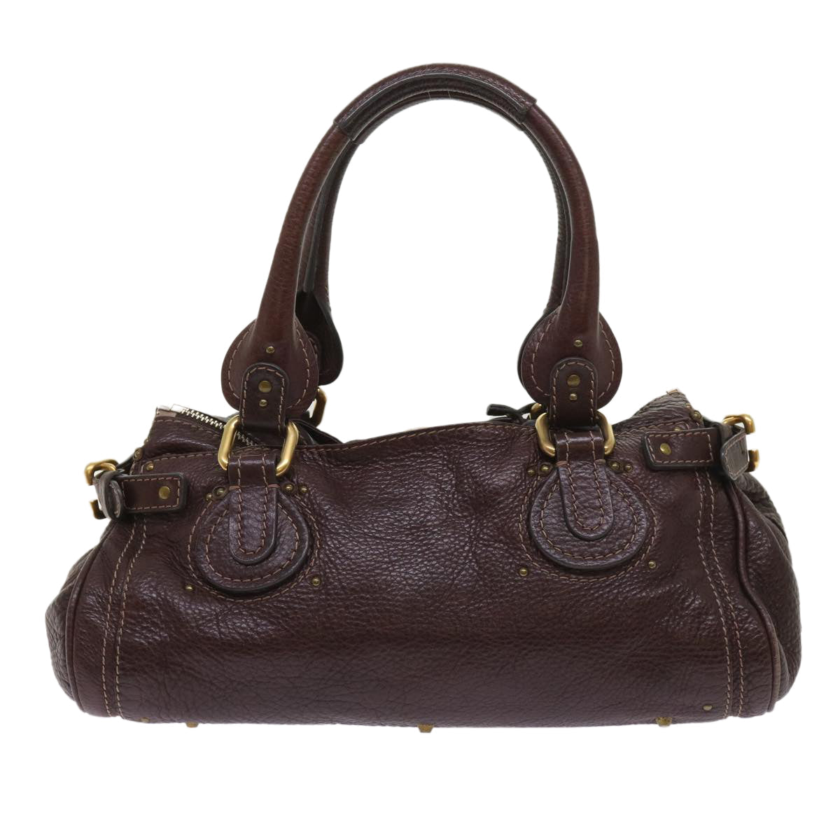 Chloe Paddington Hand Bag Leather Brown 0308515276 tb1020