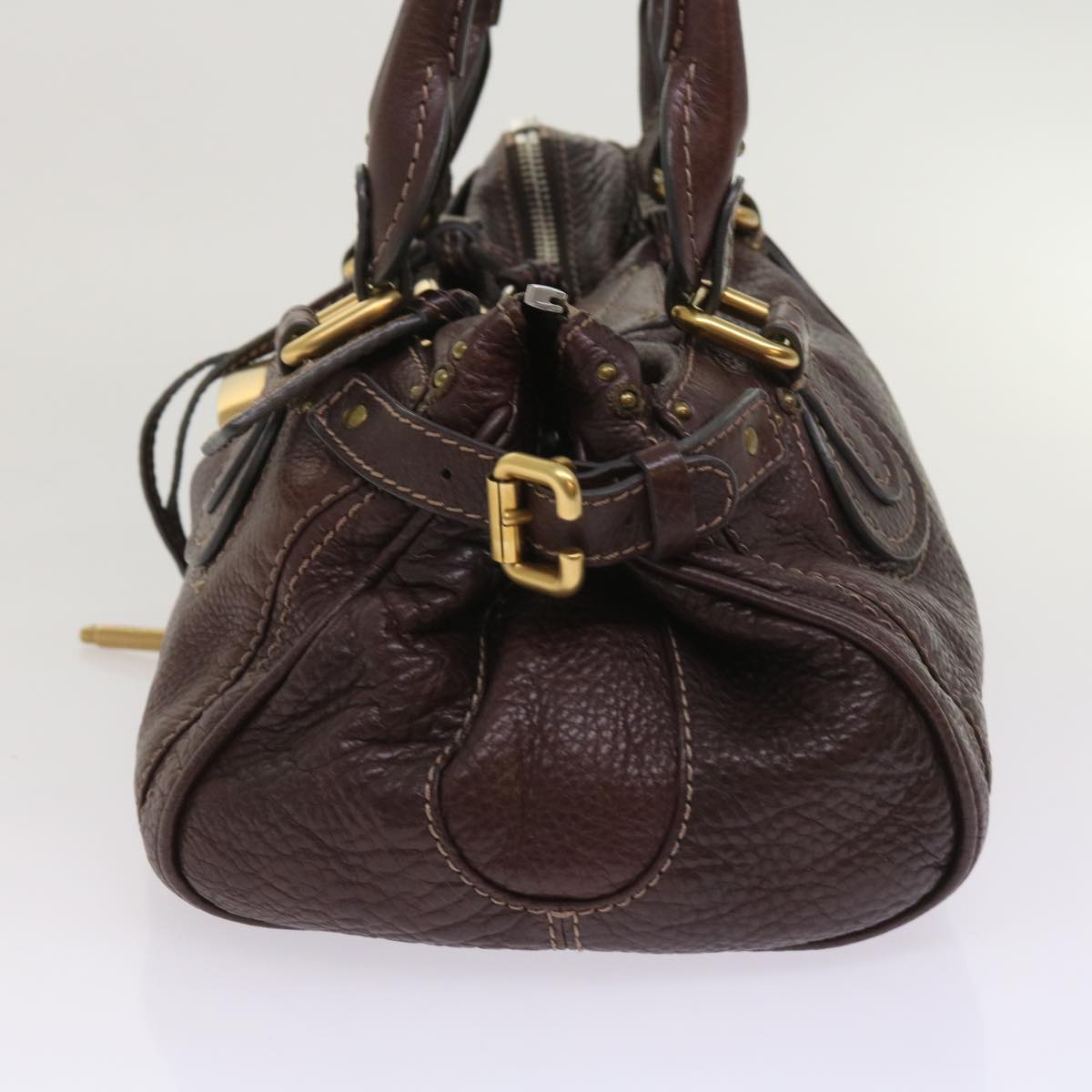 Chloe Paddington Hand Bag Leather Brown 0308515276 tb1020