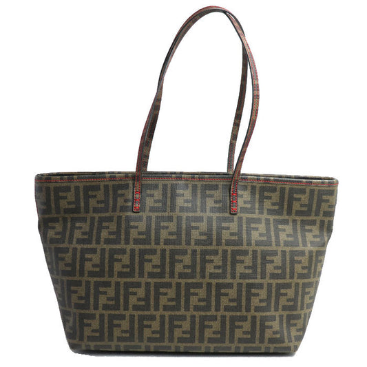 Fendi Zucca Pattern Handbag Brown Red