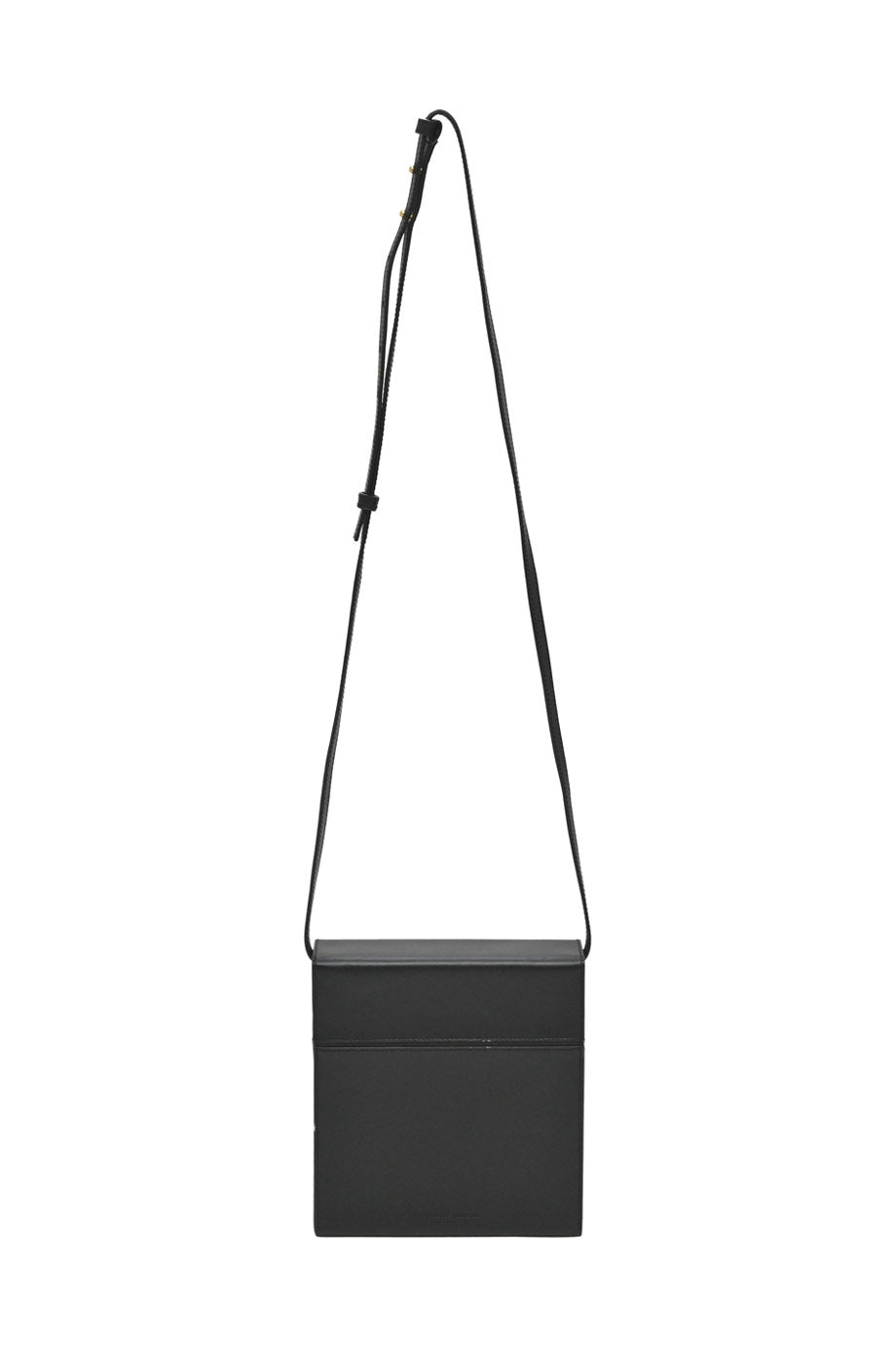 BOTTEGA VENETA Black leather Daisey crossbody box bag with gold-tone metallic hardware with adjustable shoulder strap
