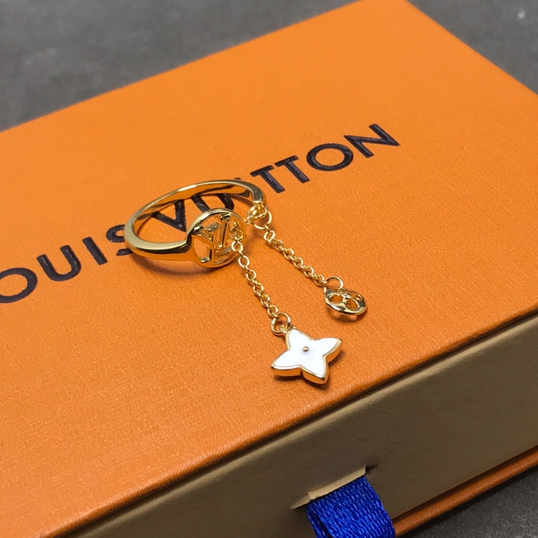 Louis Vuitton STAR MOP AND SUN GOLD RING