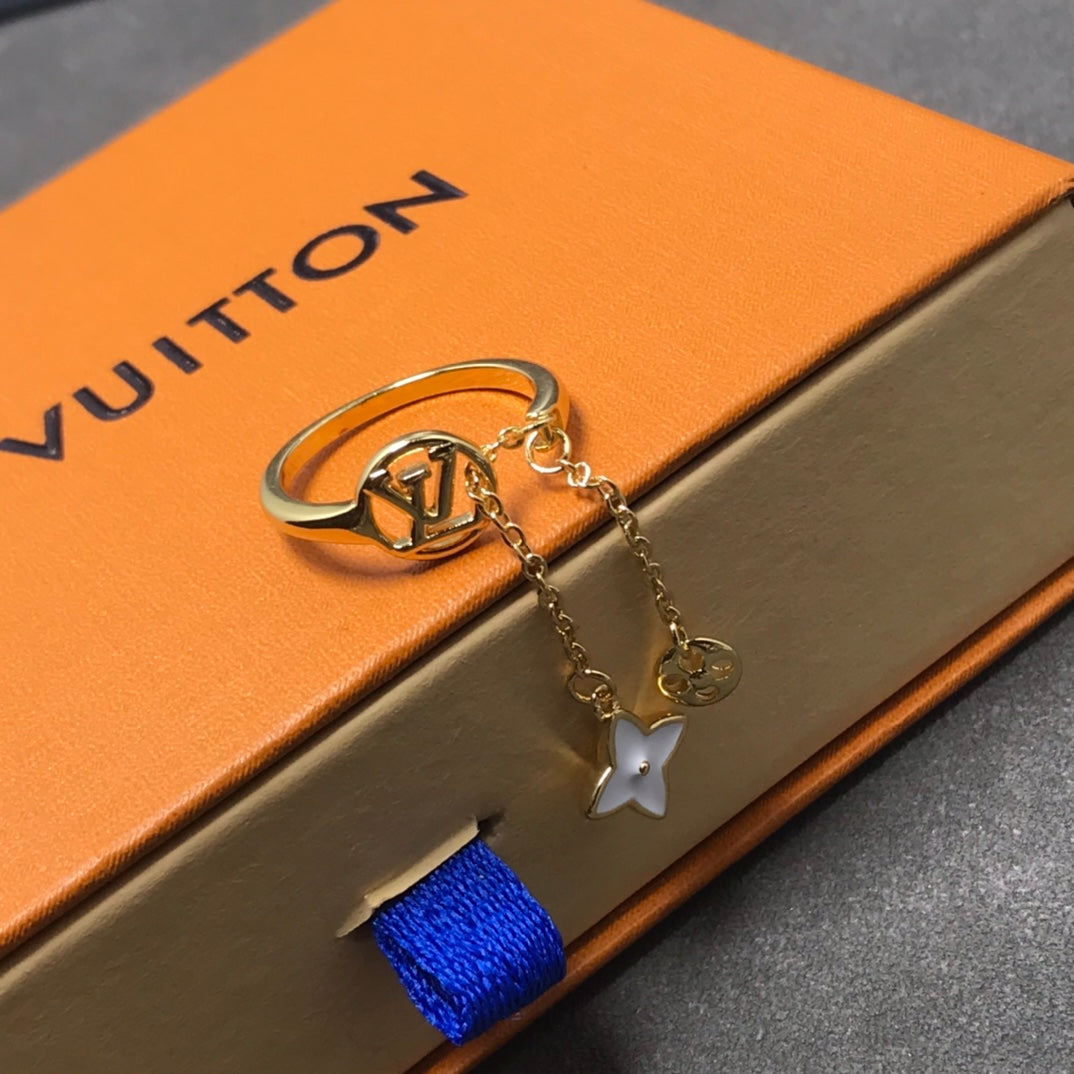 Louis Vuitton STAR MOP AND SUN GOLD RING