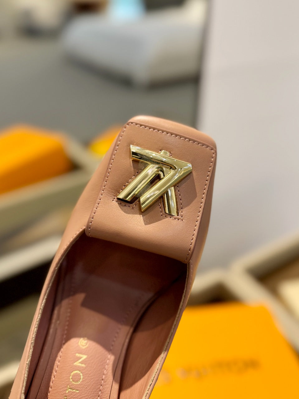 Louis Vuitton Shake Pump 120mm Nude Pink Cowhide