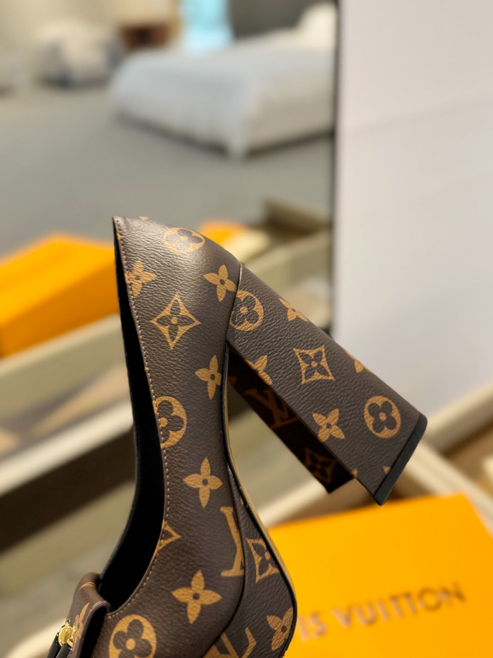 Louis Vuitton Shake Pump 120mm Dark Brown Monogram Cowhide