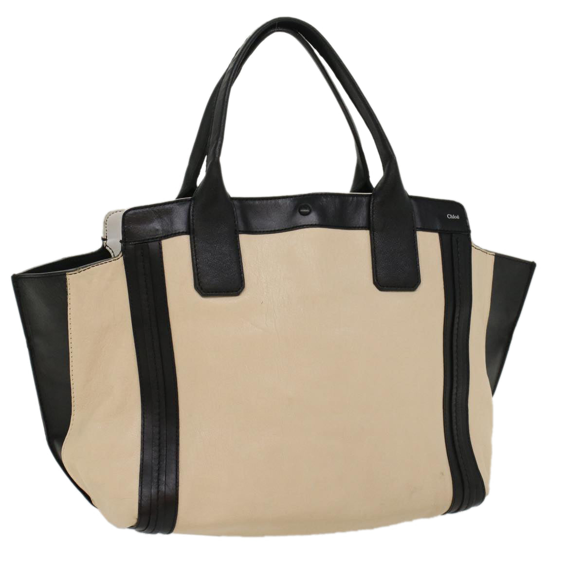 Chloe Hand Bag Leather Beige 02-14-50-65 yb346