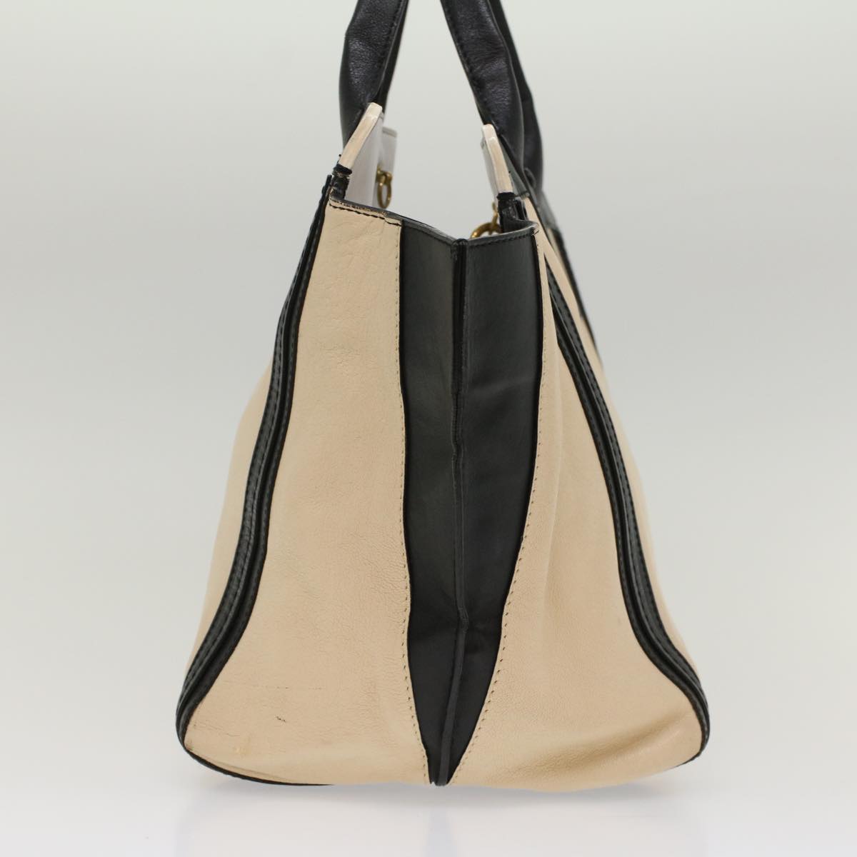 Chloe Hand Bag Leather Beige 02-14-50-65 yb346