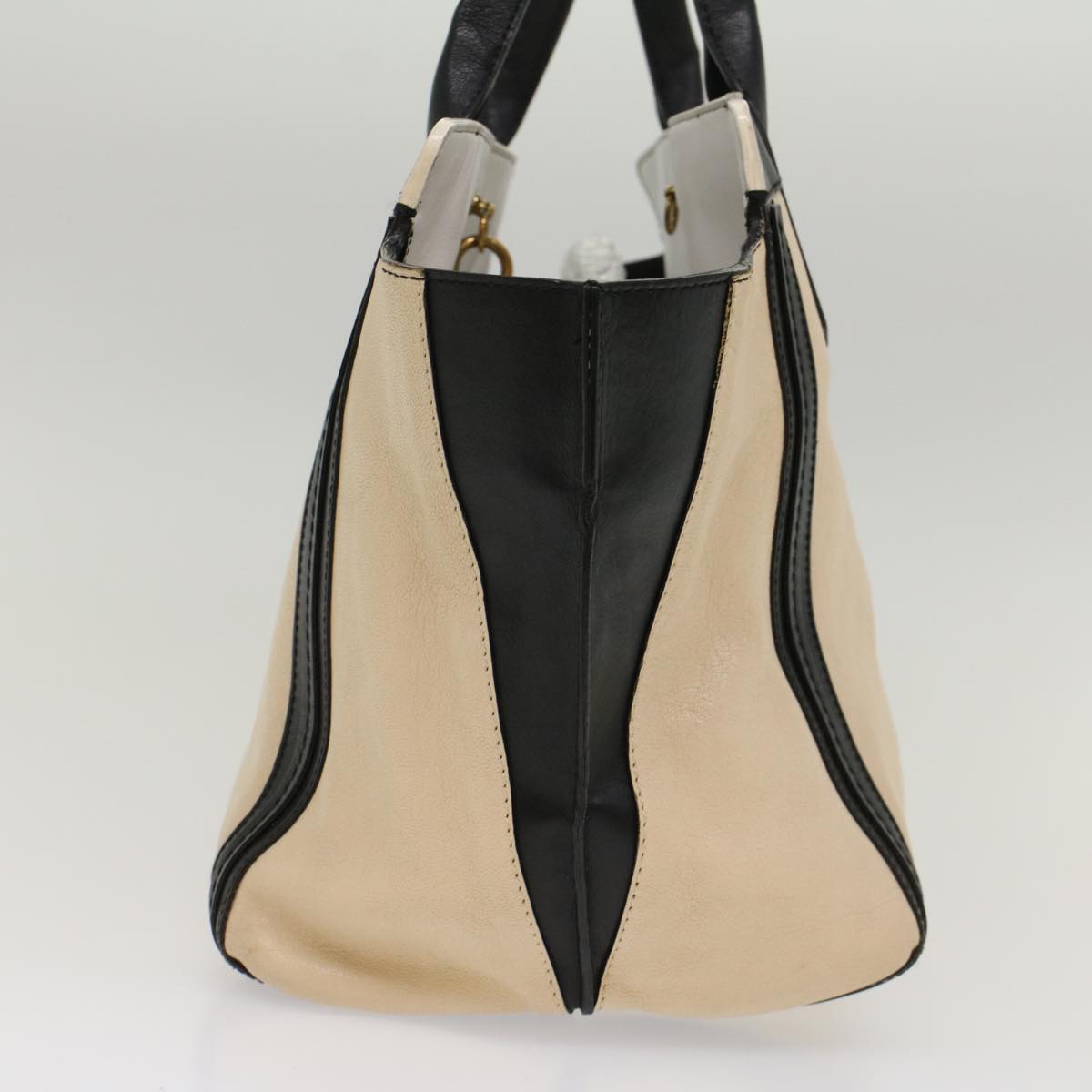 Chloe Hand Bag Leather Beige 02-14-50-65 yb346