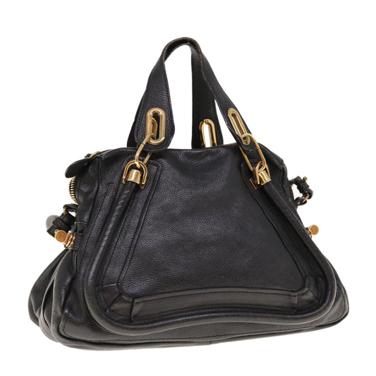Chloe Paraty Shoulder Bag Leather 2way Black 03 11 50 yk10156