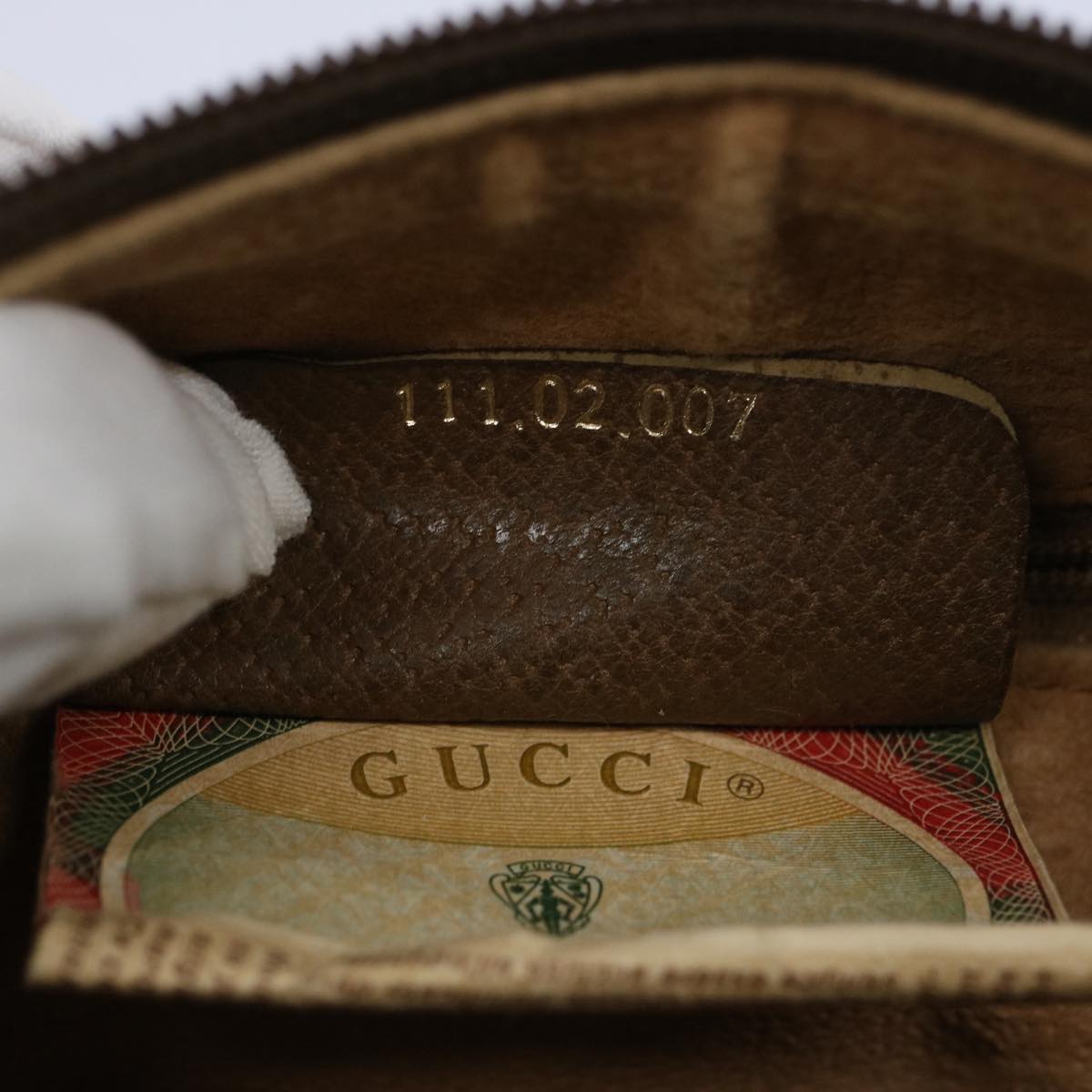 GUCCI GG Canvas Web Sherry Line Boston Bag Beige Green 111 02 007 Auth yk10448