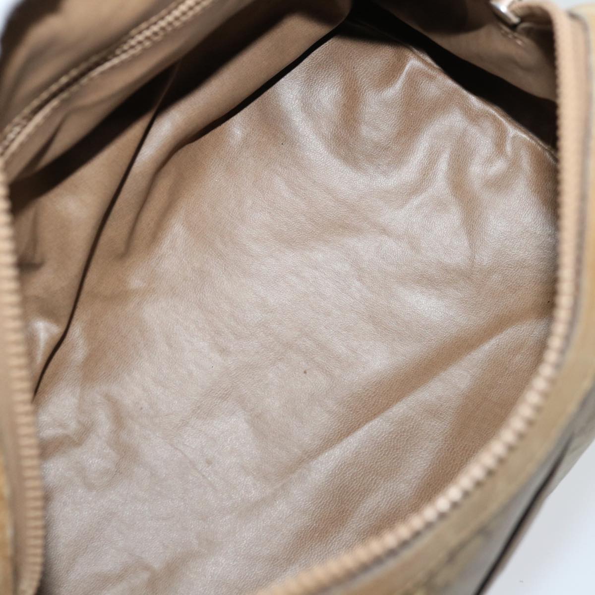 CELINE C Macadam Canvas Boston Bag Beige Auth yk11254