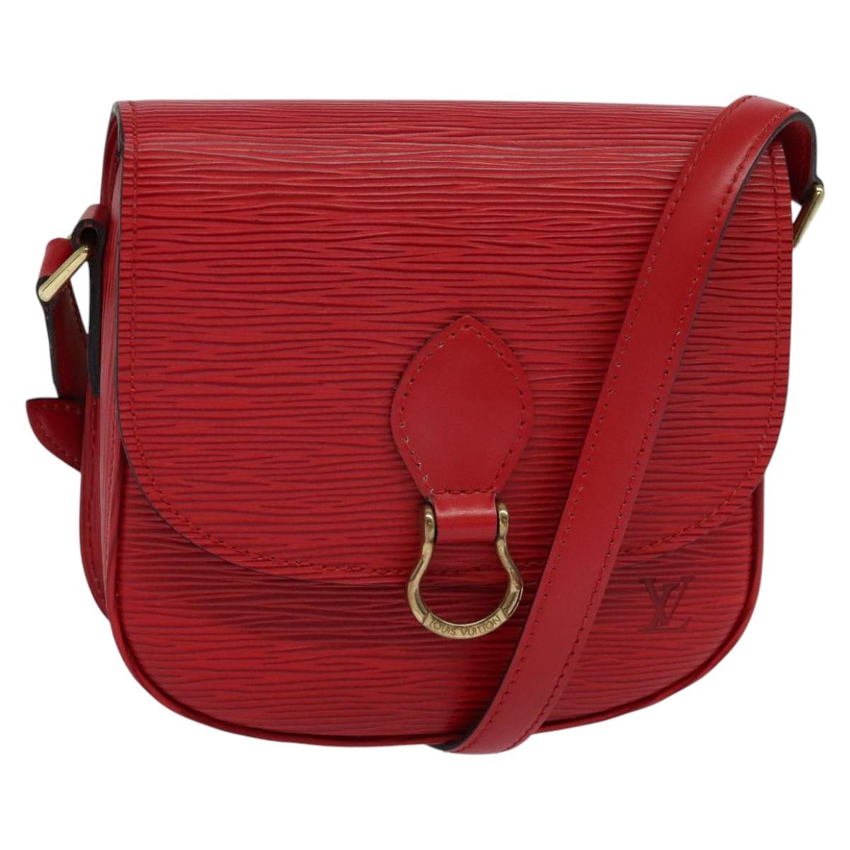 LOUIS VUITTON Epi Saint Cloud PM Shoulder Bag Red M52217 LV yk17304