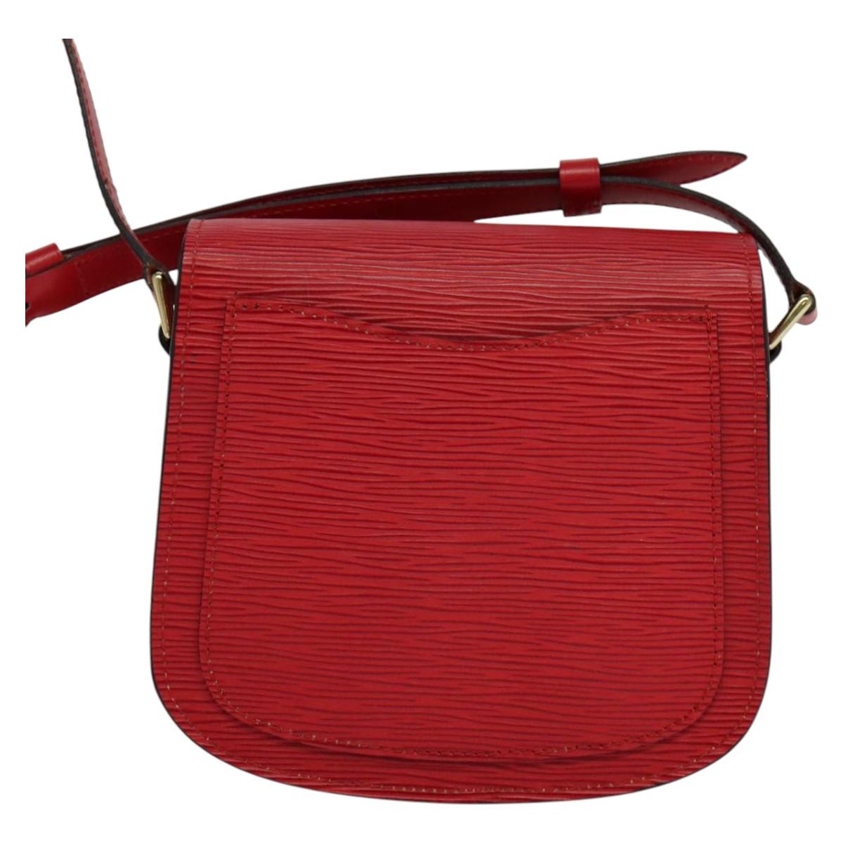LOUIS VUITTON Epi Saint Cloud PM Shoulder Bag Red M52217 LV yk17304