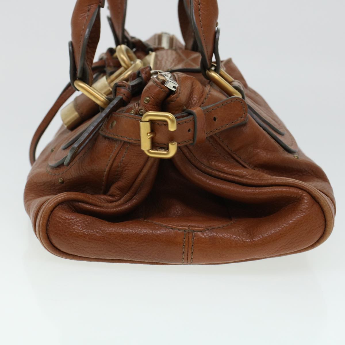 Chloe Paddington Hand Bag Leather Brown yk7253