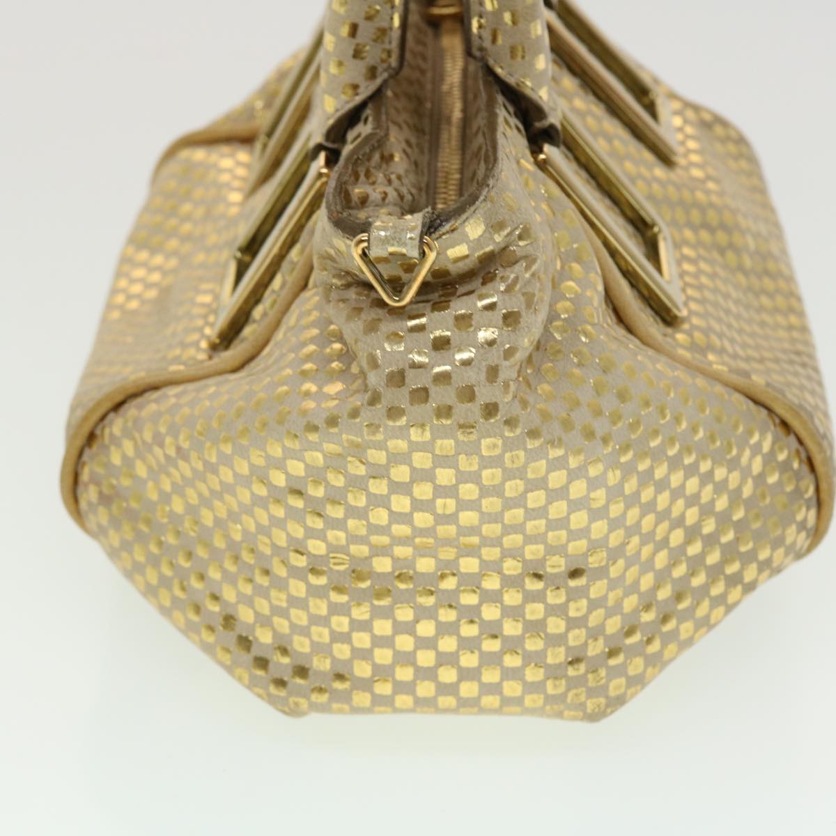 Chloe Etel Hand Bag Leather 2way Gold Tone yk7356