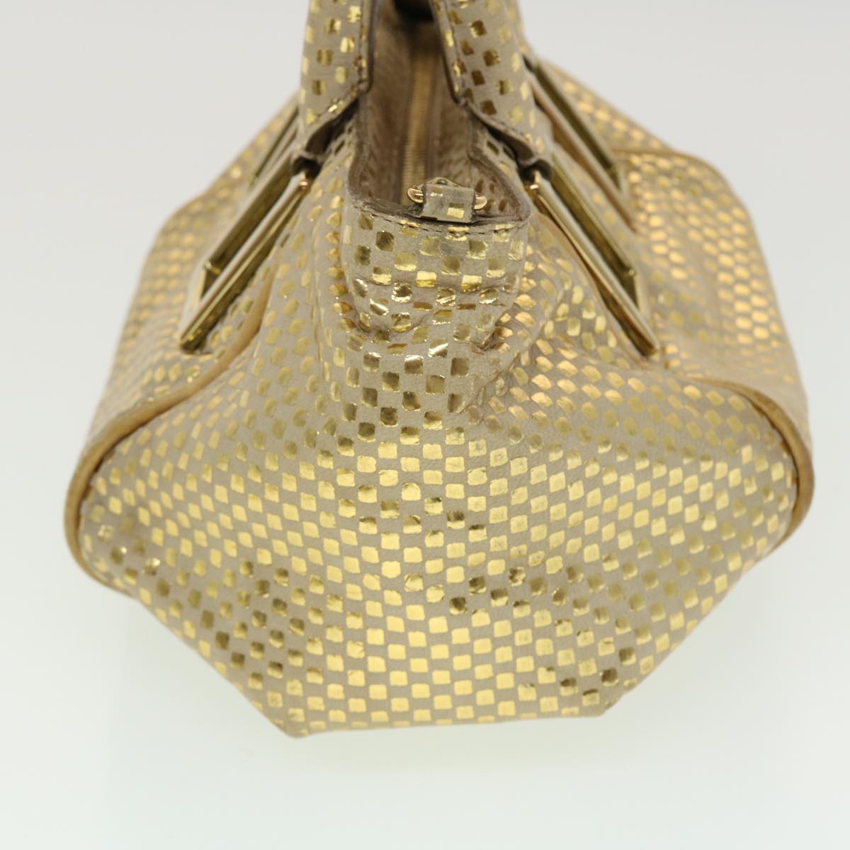Chloe Etel Hand Bag Leather 2way Gold Tone yk7356