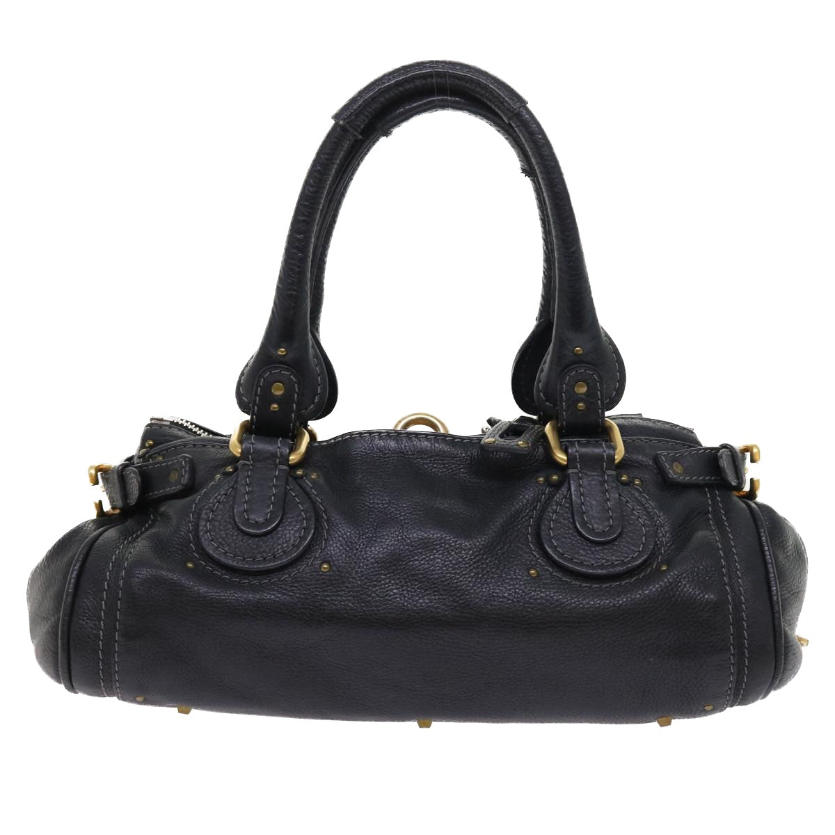 Chloe Paddington Hand Bag Leather Black yk8557