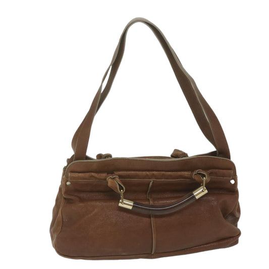Chloe Hand Bag Leather Brown 01 08 53 12 yk9860