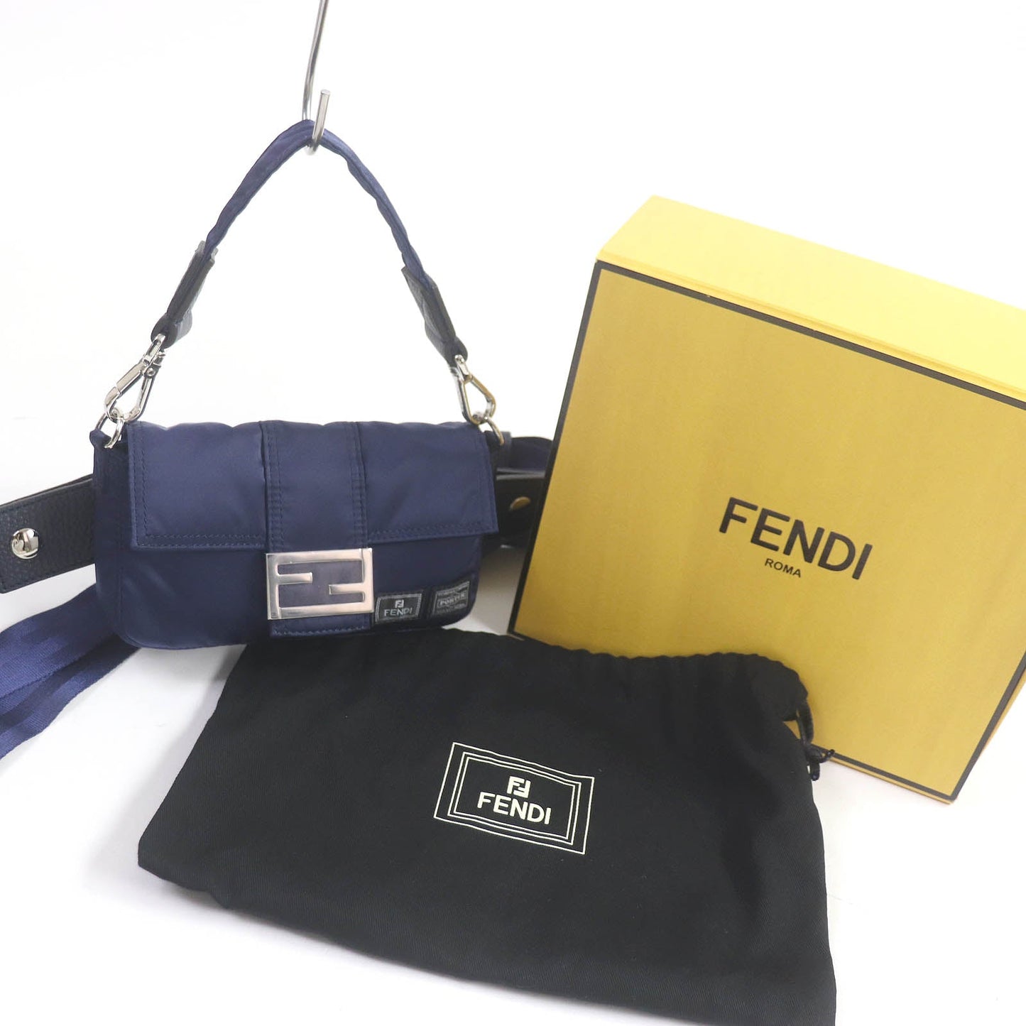 Fendi Nylon Leather Baguette Mini Phone Case