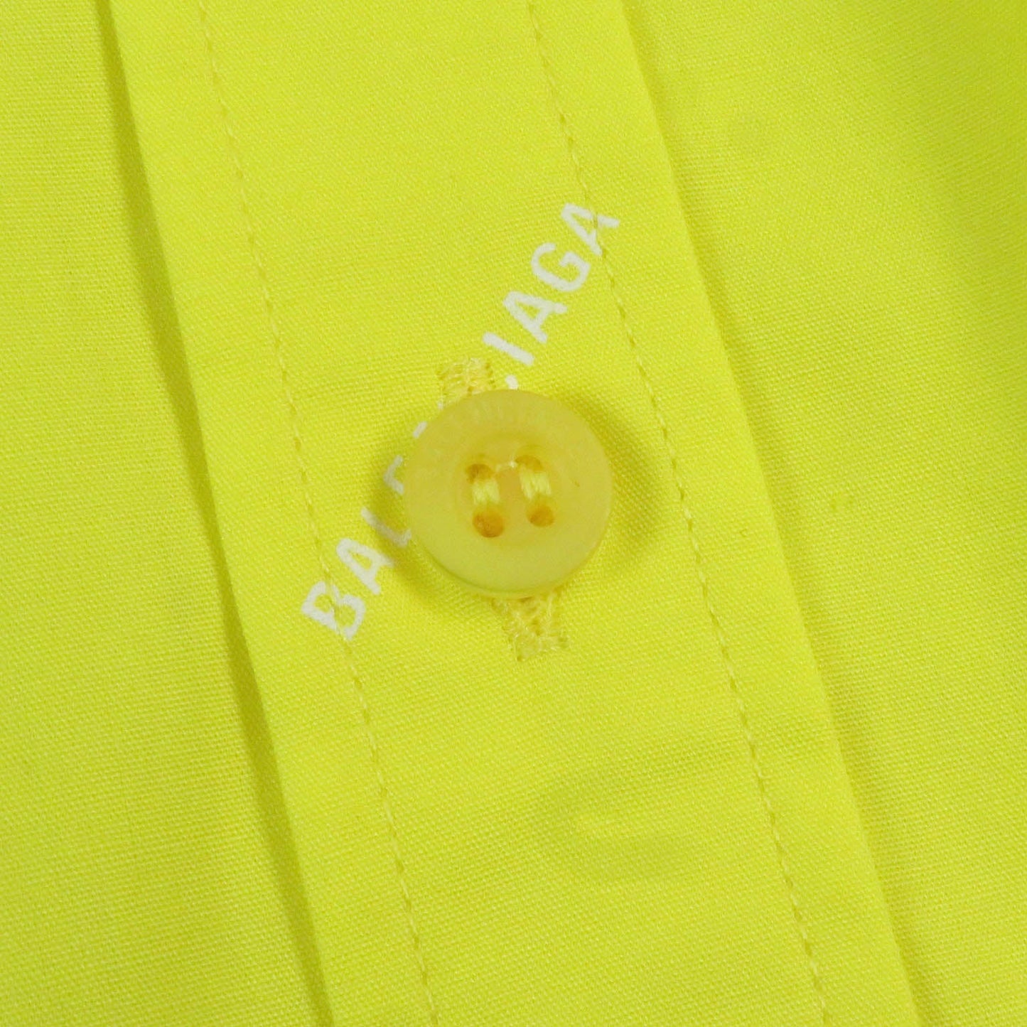 Balenciaga Logo Shirt Yellow Cotton 40