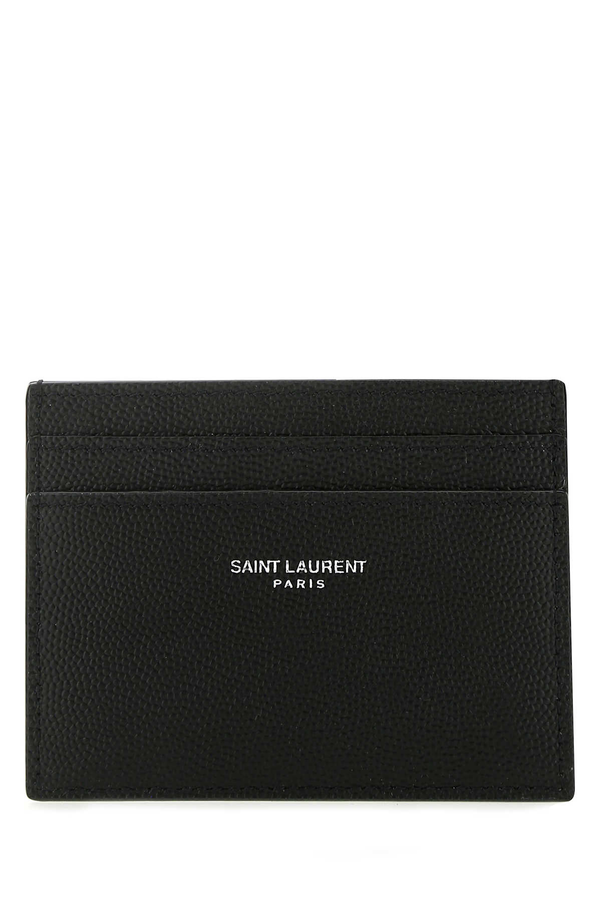Saint Laurent Men Black Leather Card Holder