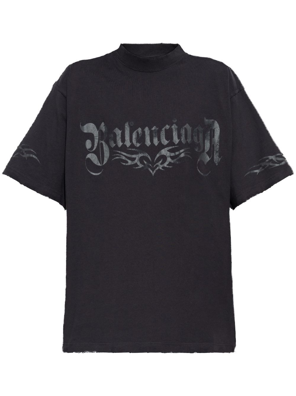 Balenciaga Women Medium Fit Printed Logo T-Shirt