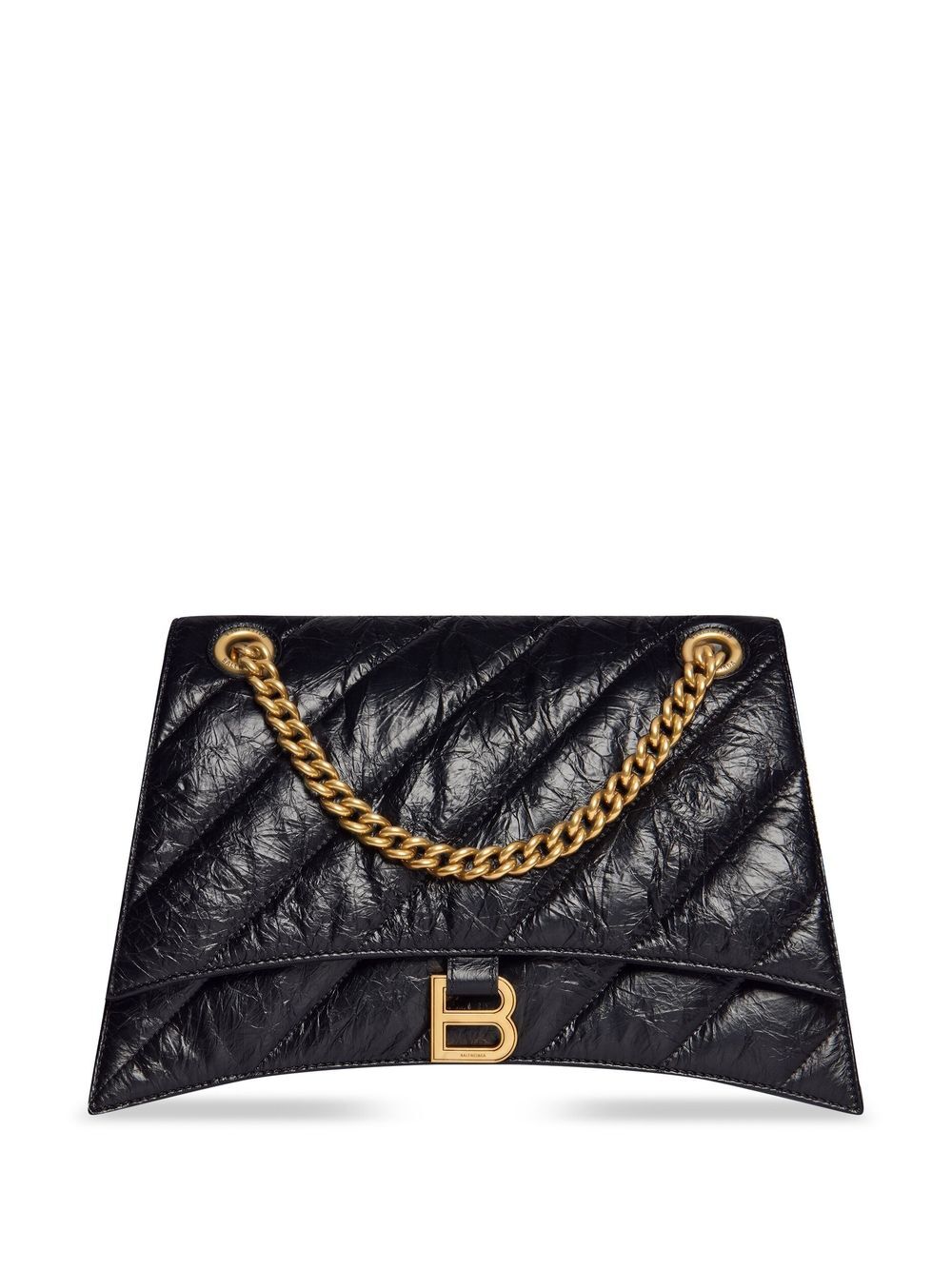Balenciaga Women Borsa Crush Media Trapuntata Con Catena