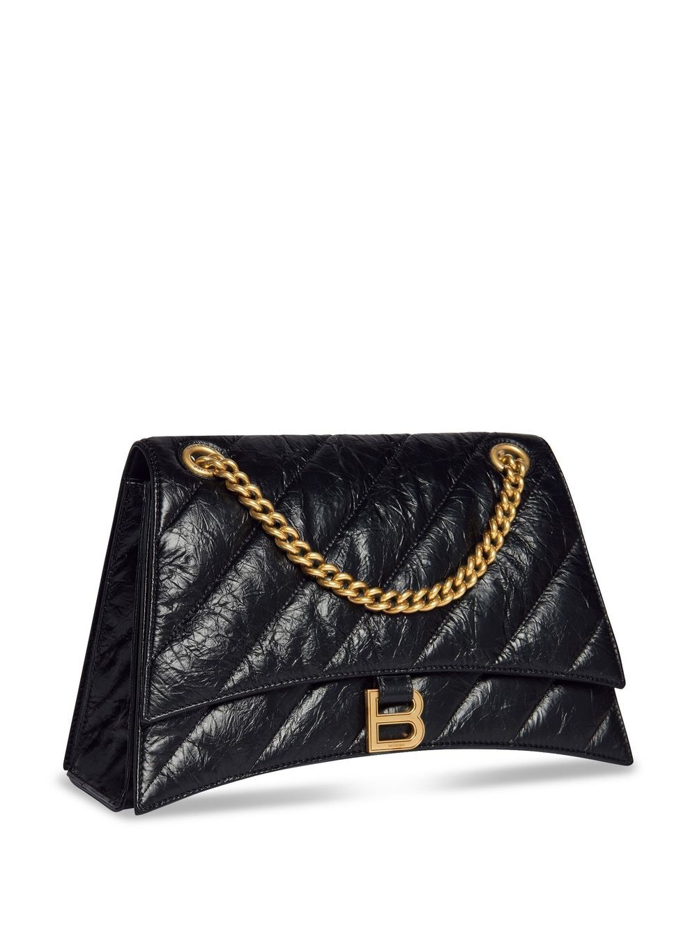 Balenciaga Women Borsa Crush Media Trapuntata Con Catena