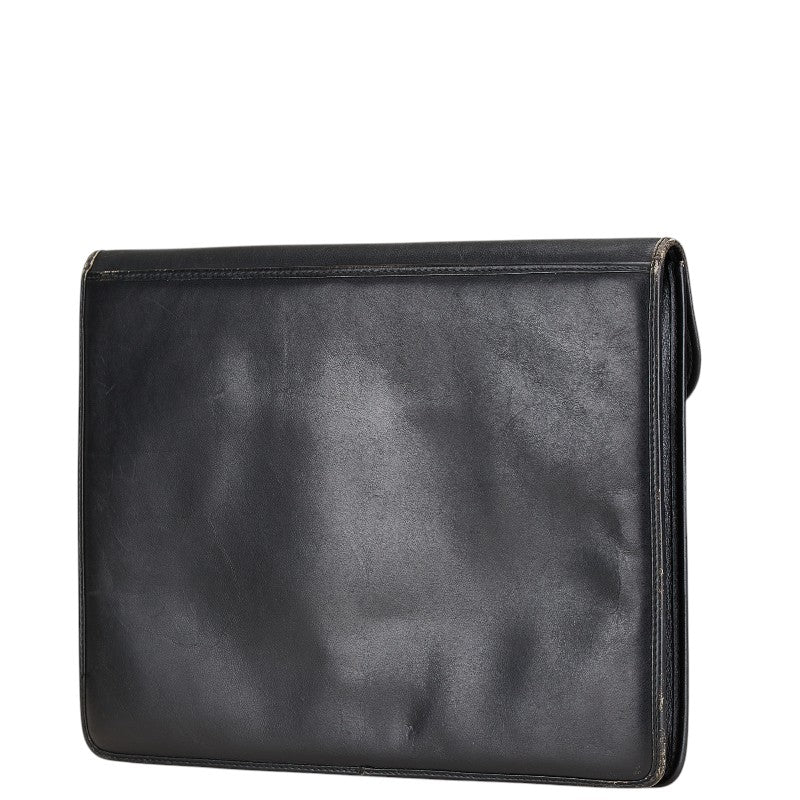 Fendi Leather Clutch Bag Black