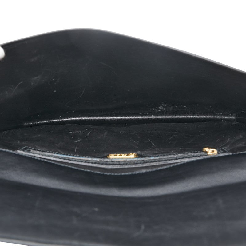 Fendi Leather Clutch Bag Black
