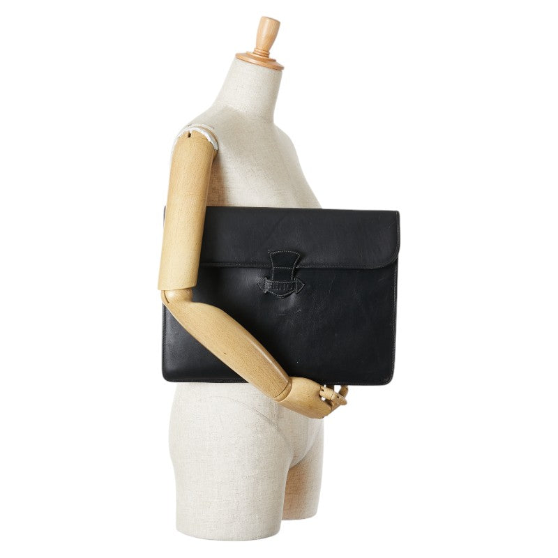 Fendi Leather Clutch Bag Black