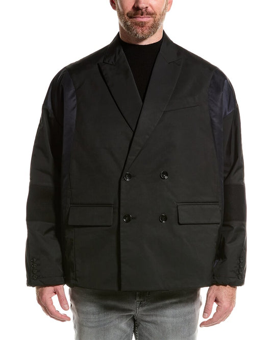 Valentino Wool-Trim Jacket Black