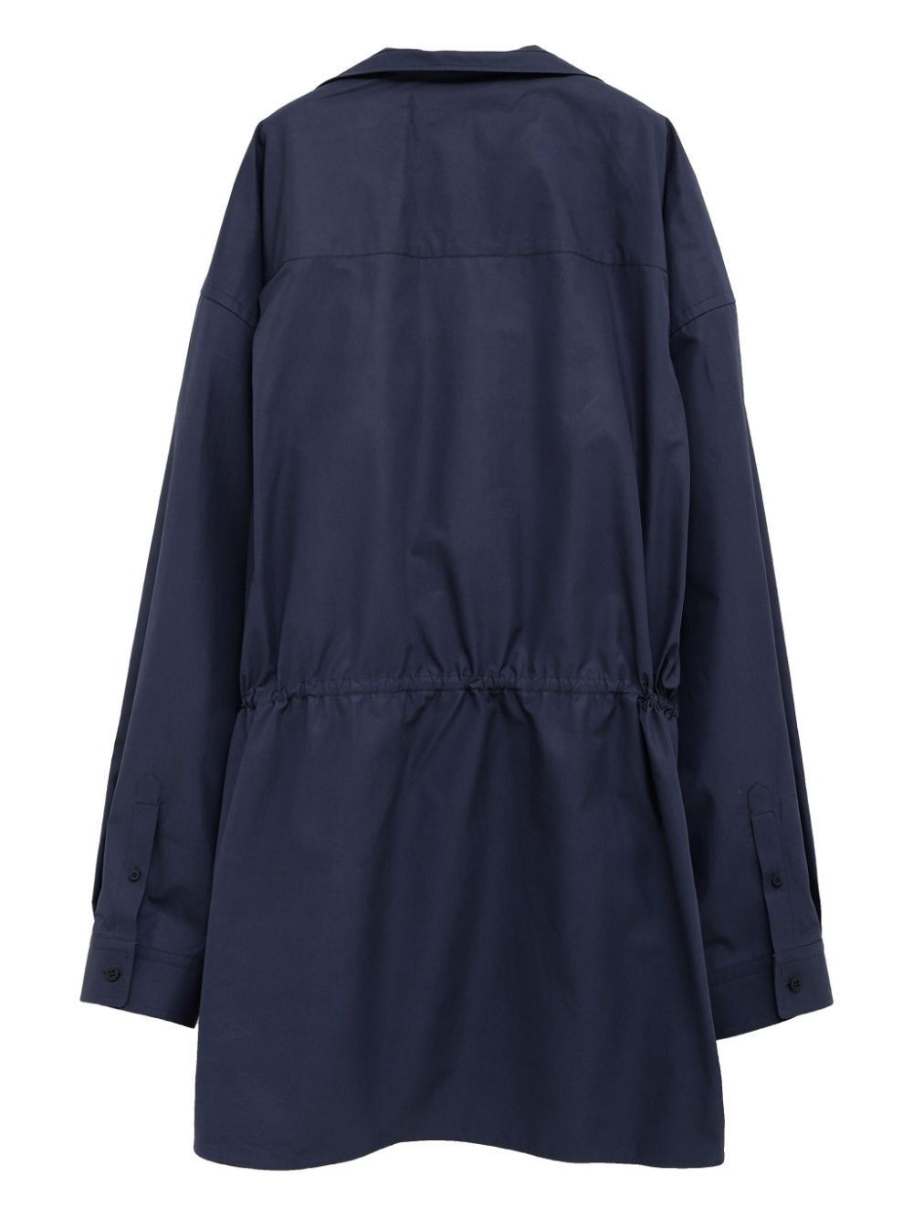 Balenciaga Women Elasticated Waistband Cotton Shirt Mini Dress