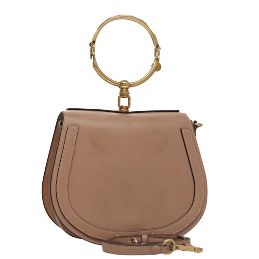 Chloe Nile Hand Bag Leather 2way Pink Gold 101985