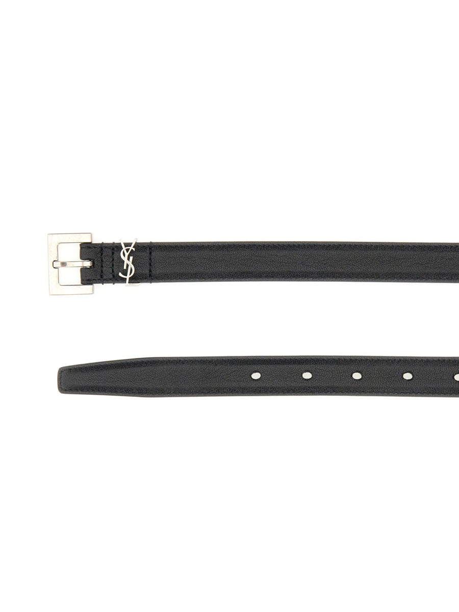 Saint Laurent Men Cintura Sottile "Cassandre"
