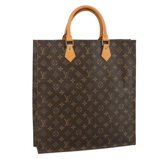 LOUIS VUITTON Monogram Sac Plat Hand Bag M51140 LV 105478