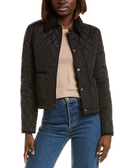 Burberry Witney Diamond Quilted Jacket Black