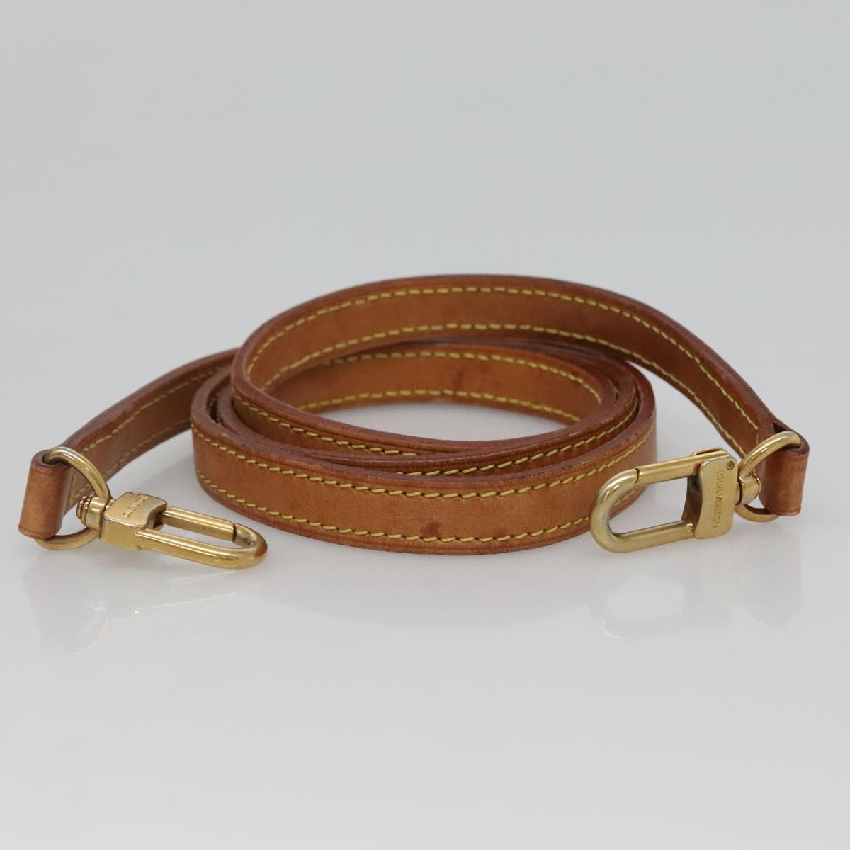 LOUIS VUITTON Shoulder Strap Leather 47.2"" Brown Gold 109529