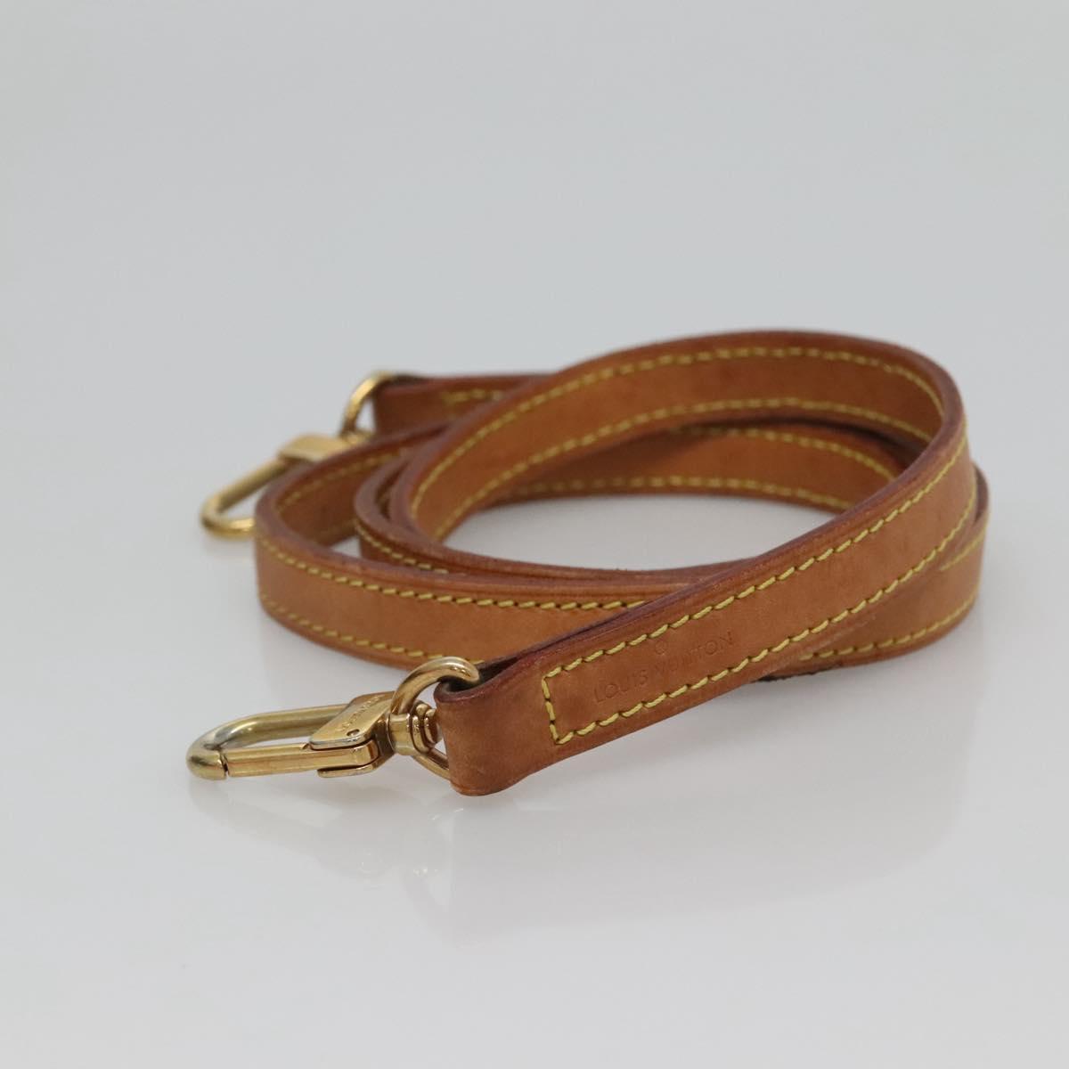 LOUIS VUITTON Shoulder Strap Leather 47.2"" Brown Gold 109529