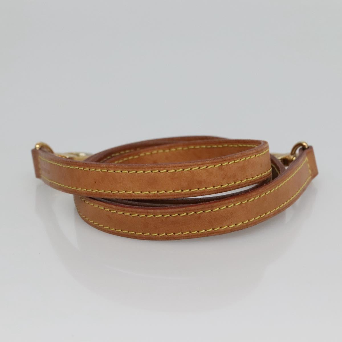 LOUIS VUITTON Shoulder Strap Leather 47.2"" Brown Gold 109529