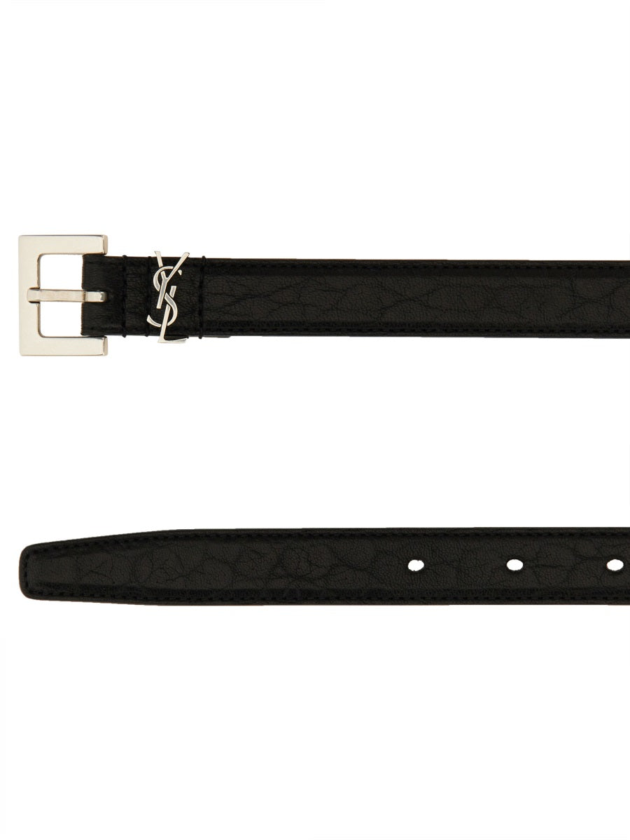 Saint Laurent Men Cintura Cassandre Sottile