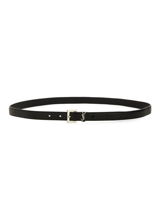 Saint Laurent Men Cintura Cassandre Sottile