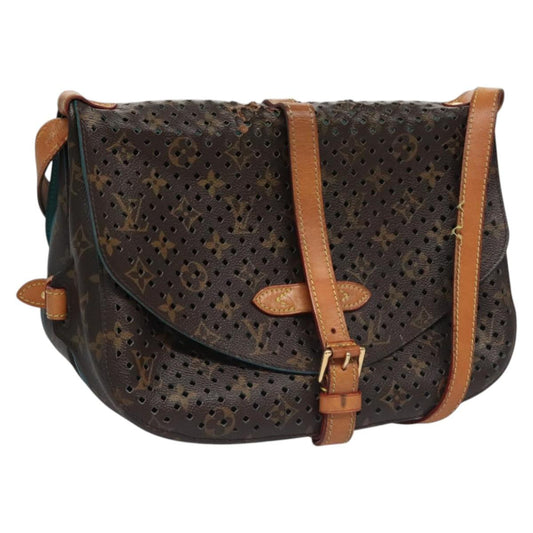 LOUIS VUITTON Monogram Perfo Saumur 30 Shoulder Bag M93998 LV 110153