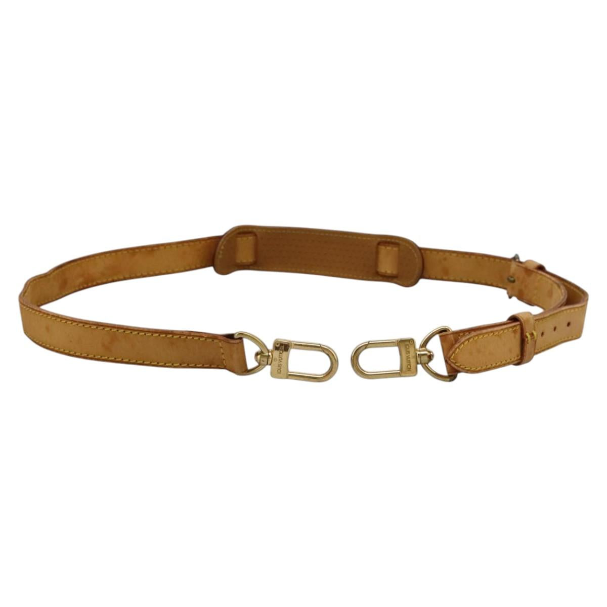 LOUIS VUITTON Adjustable Shoulder Strap Leather 35.8""-43.3"" Beige 110234