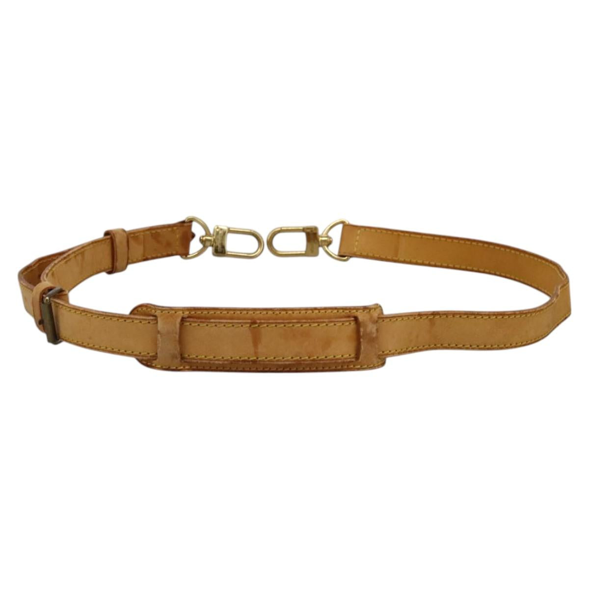 LOUIS VUITTON Adjustable Shoulder Strap Leather 35.8""-43.3"" Beige 110234