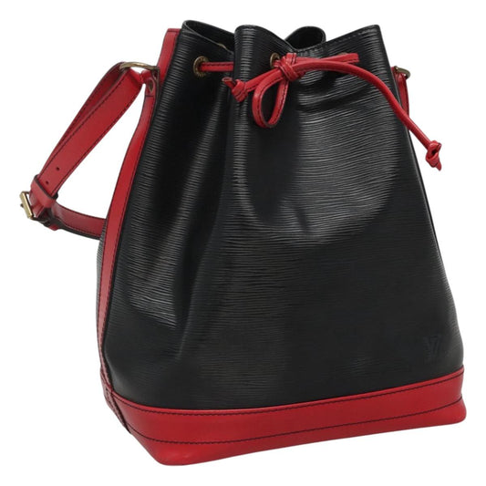 LOUIS VUITTON Epi Noe Shoulder Bag Bicolor Black Red M44017 LV 110373