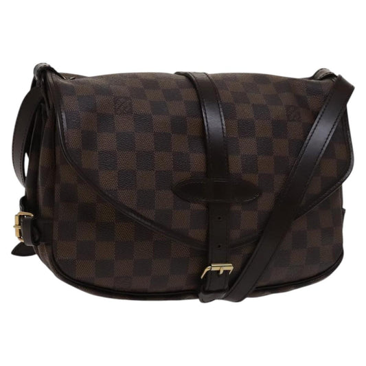 LOUIS VUITTON Damier Ebene Saumur 30 Shoulder Bag N48081 LV 110397