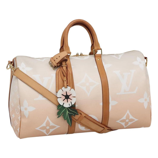 LOUIS VUITTON Monogram Giant Keepall Bandouliere 45 Bag Pink LV 110446SA