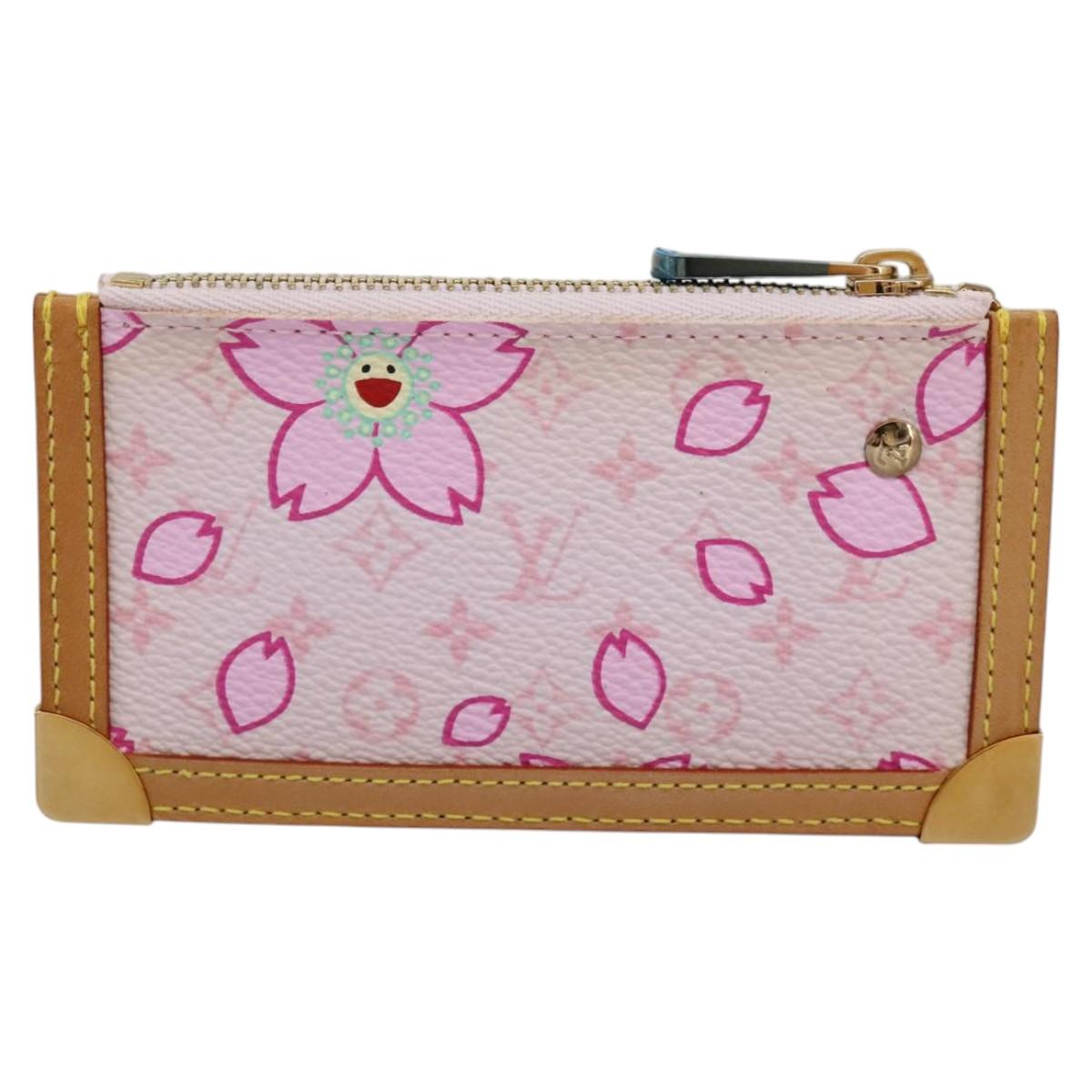 LOUIS VUITTON Monogram Cherry Blossom Pochette Cles Purse M92016 110456A