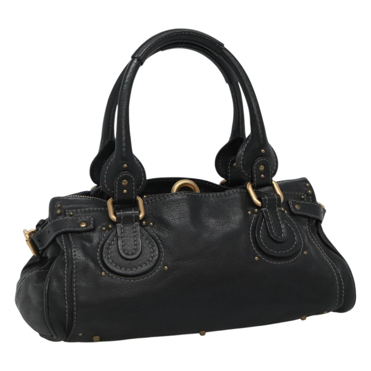 Chloe Paddington Hand Bag Leather Black 110540