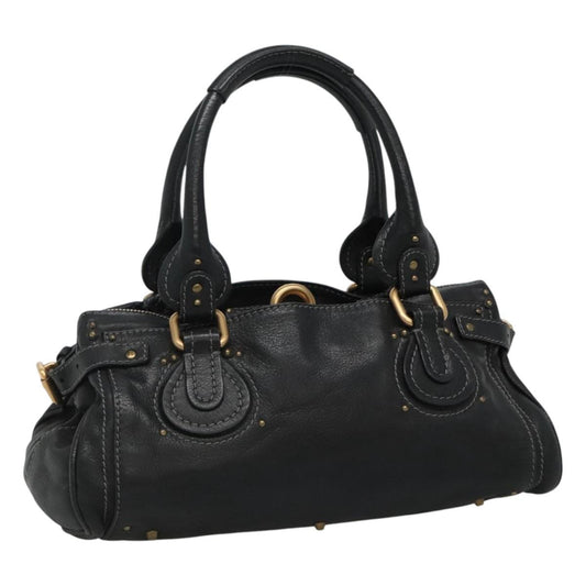 Chloe Paddington Hand Bag Leather Black 110540